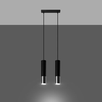 Vedhængslampe LOOPEZ 2 sort/chrom
