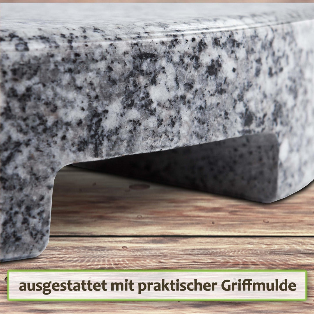 Granit parasolfodfod - 25 kg, kvadratisk, m. hjul, stål