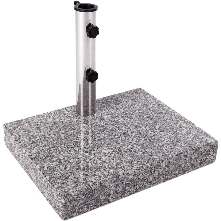 Granit parasolfodfod - 25 kg, kvadratisk, m. hjul, stål