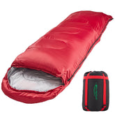 Sovepose, 200 x 75 cm, vandtæt, varm, let, med lynlås, rød
