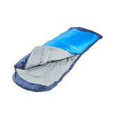 Sovepose, 200 x 75 cm, vandtæt, varm, let, med lynlås, blå
