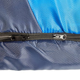 Sovepose, 200 x 75 cm, vandtæt, varm, let, med lynlås, blå