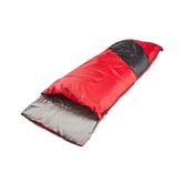 Sovepose Avontuur - 3 sæsoner, 220 x 80 cm, vandtæt, rivefast, varm, let, med lynlås, rød