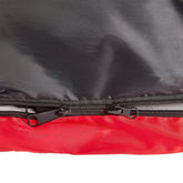 Sovepose Avontuur - 3 sæsoner, 220 x 80 cm, vandtæt, rivefast, varm, let, med lynlås, rød