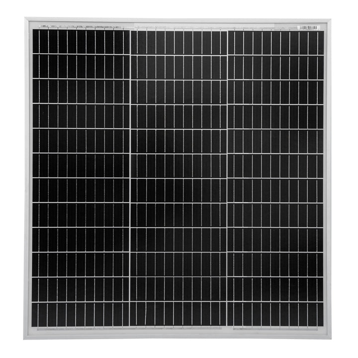 Solpanel monokrystallinsk - 100 W, 18 V til 12 V batterier, solcelle, ladekabel, silicium