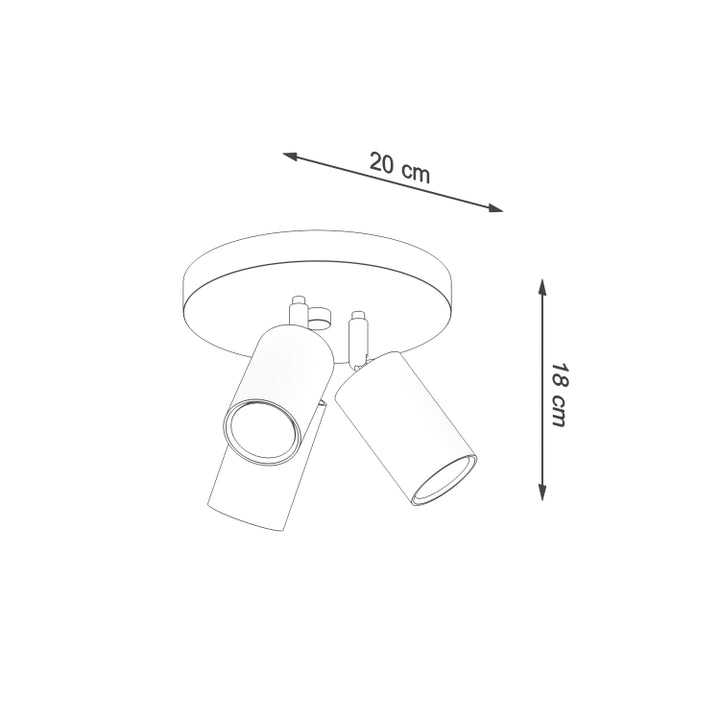 Loftslampe RING 3P sort