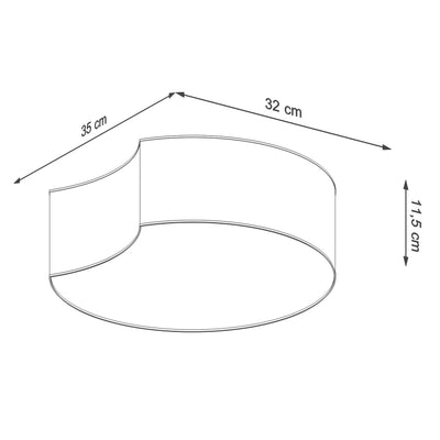 Loftslampe CIRCLE 1 hvid