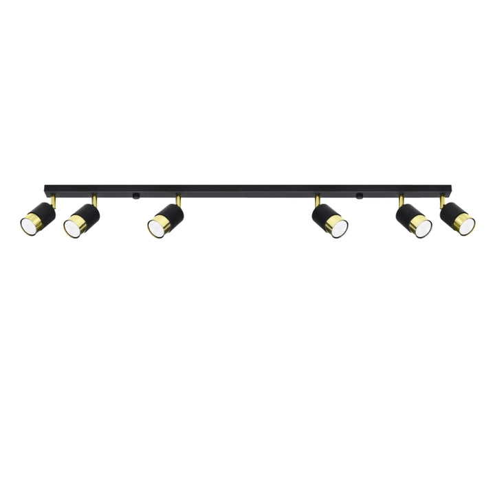 Loftslampe NERO 6 sort/guld