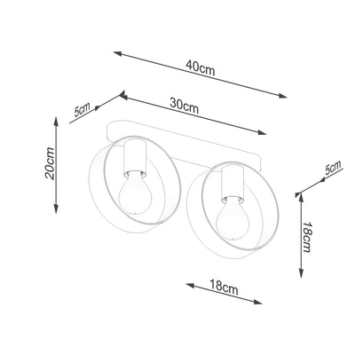 Loftslampe TITRAN 2 hvid