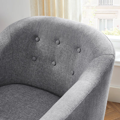 Klassisk, komfortabel lounge stol til dagligstuen, grå