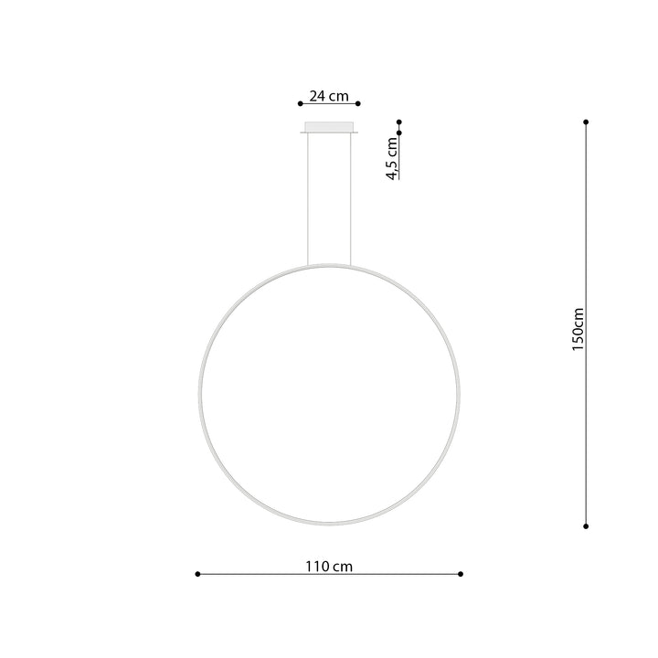 Pendellampe RIO 110 hvid 4000K