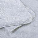 Fløjl Clara sengetæppe med 2 pudebetræk, hvid - 180 x 250 cm