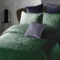 Fløjl Clara sengetæppe med 2 pudebetræk, grøn - 180 x 250 cm