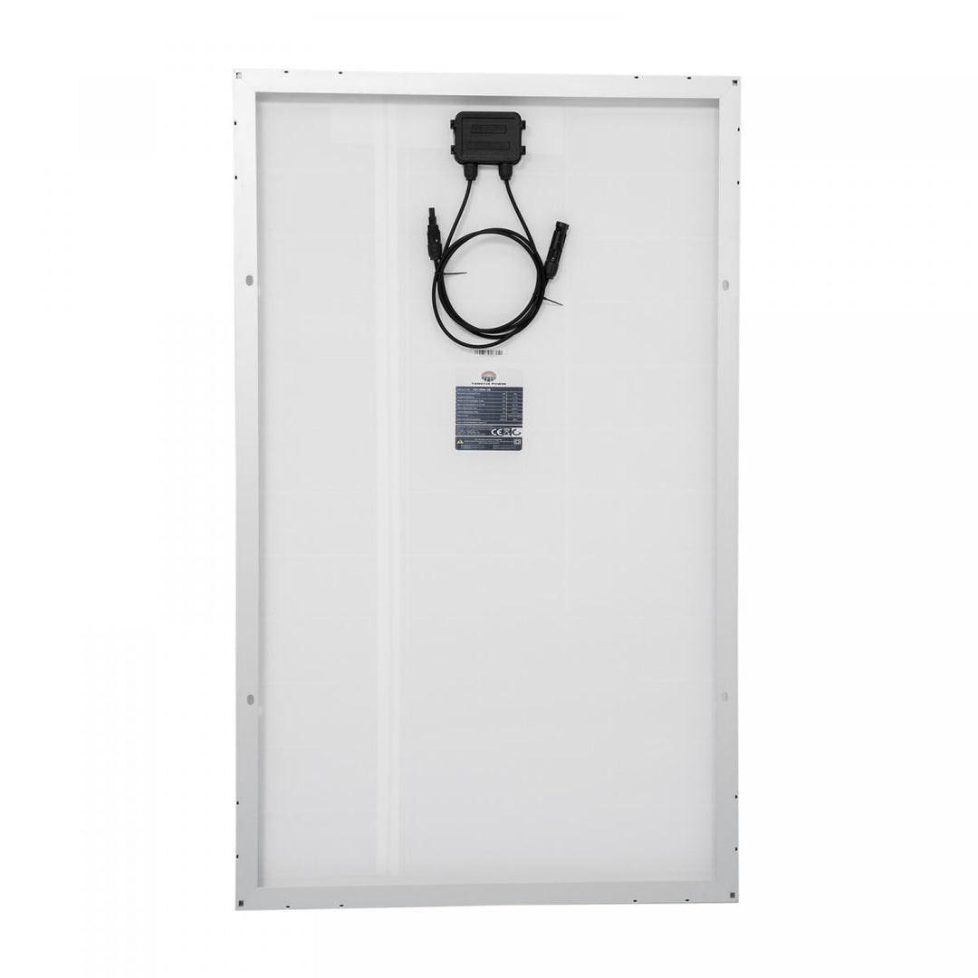 Solpanel monokrystallinsk - 130 W, 18 V til 12 V batterier, solcelle, ladekabel, silicium