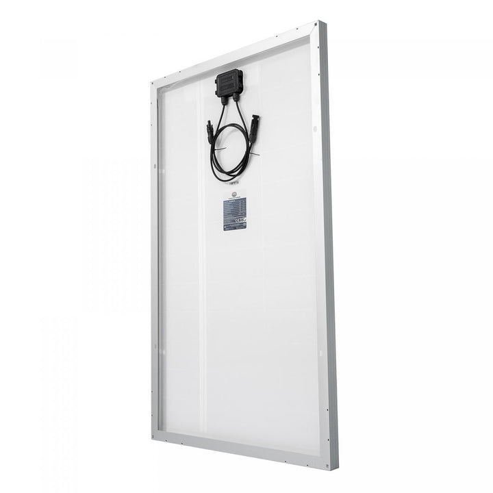 Solpanel monokrystallinsk - 130 W, 18 V til 12 V batterier, solcelle, ladekabel, silicium