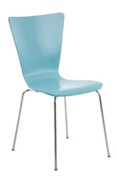 Stabelbar spisebordsstol, ergonomisk, fås i mange farver