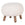 Savona Fodskammel - Fodskammel i kunstig lammeskind, hvid med valnødfarvede ben