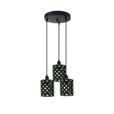 Køkkenlamper, hængelamper, pendel, 3-flamme bur, 11 cm, sort