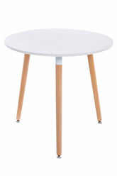 Spisebord i moderne stil, diameter 80cm, hvid