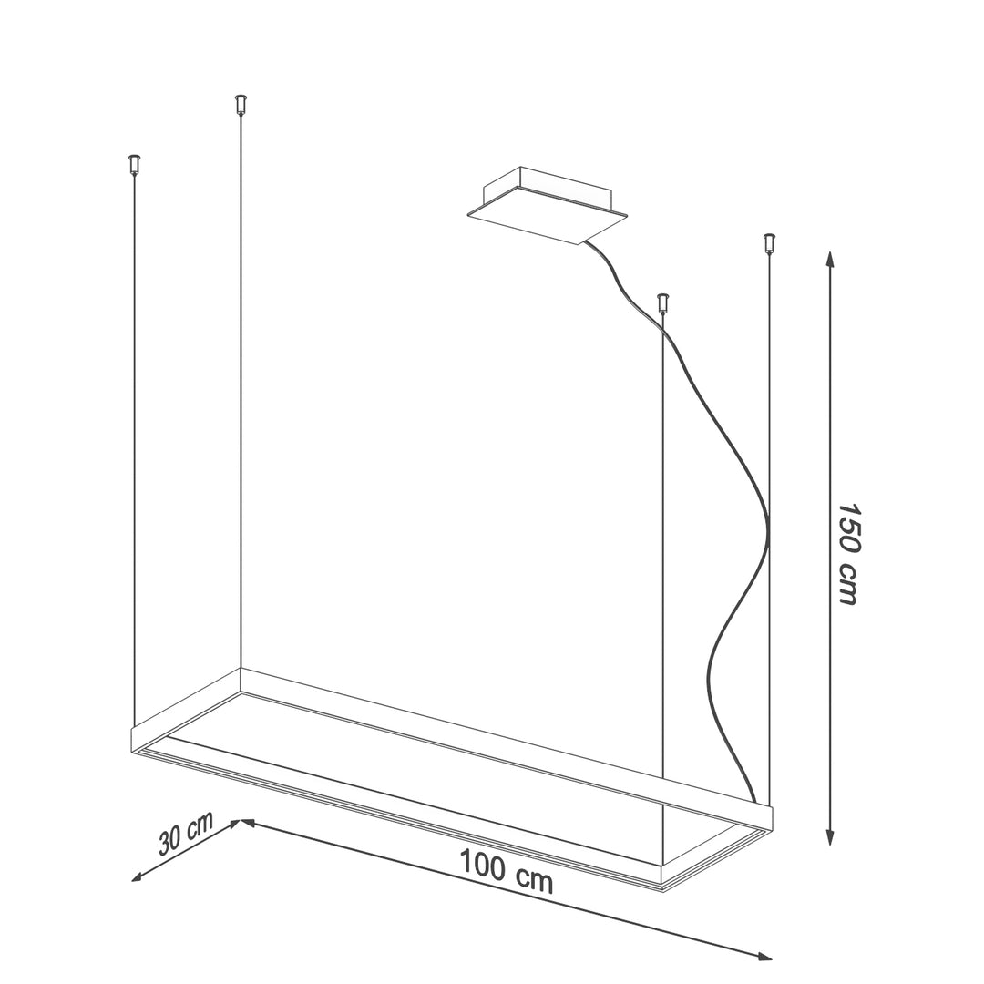 Lysekrone TUULA M hvid 4000K