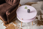 UFO Sofabord diameter 57cm x H 45cm - Pink/Sorte ben