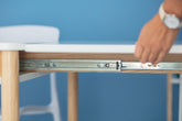 ZEEN Udtræksbord med hylde 200x90x75cm - Marineblå