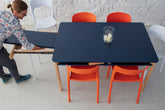 ZEEN Udtræksbord med hylde 200x90x75cm - Hvid