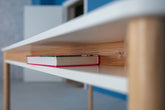 ZEEN Udtræksbord med hylde 200x90x75cm - Hvid