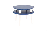 UFO Sofabord diameter 57cm x H 45cm - Marineblå / Hvide ben
