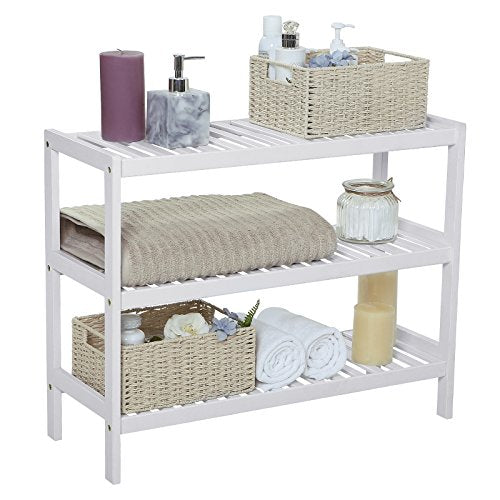 Bambussko Rack 3 Tier Opbevaringshylde Hold op til 12 par sko 70 x 25 x 55 cm (B x D x H), ideel til gang, badeværelse, stue - Lammeuld.dk