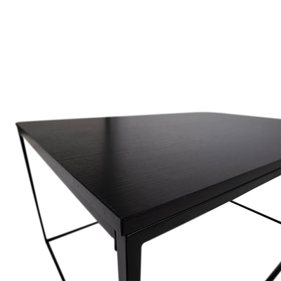 Vita Sofabord - sort med sorte ben, 90x60x45 cm