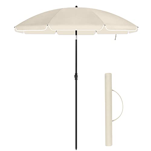 Parasol, 160 cm, UPF 50+ solbeskyttelse, beige