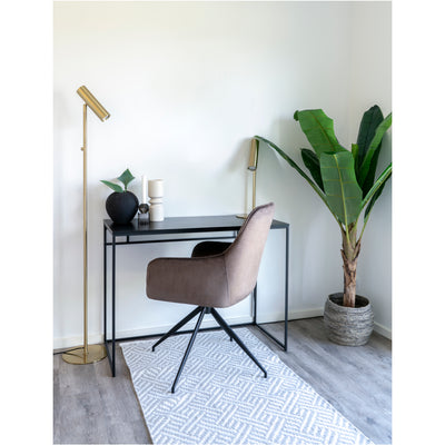 Vita Skrivebord - Skrivebord, sort med sorte ben, 100x45x75 cm