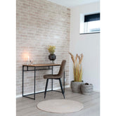 Vita Skrivebord - Skrivebord,  egetræslook med sorte ben, 100x45x75 cm