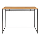 Vita Skrivebord - Skrivebord,  egetræslook med sorte ben, 100x45x75 cm