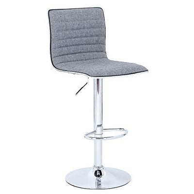 2 x barstole med linnestof - grå - Lammeuld.dk