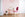 LILLO Sminkebord med spejl - 65x35cm Hvide Ben / Rød