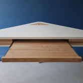 ASHME Hjørneskrivebord 114x85x85cm - Hvid