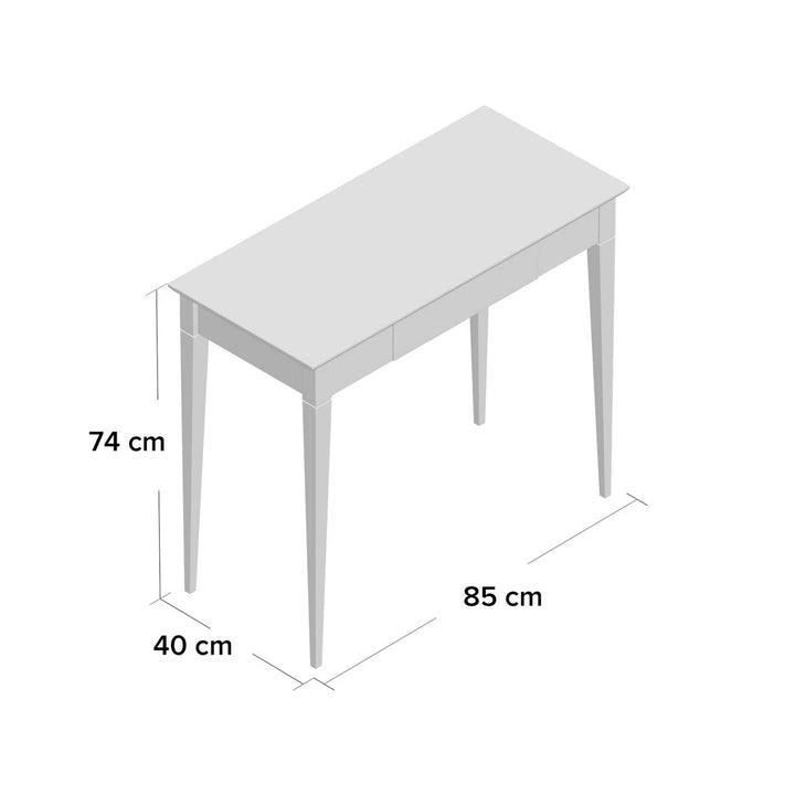 MIMO Skrivebord - 85x40cm sorte ben / Grafit