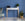 MIMO Skrivebord 85x40cm Hvide Ben / Marineblå Bordplade