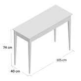 MIMO Skrivebord 105x40cm Sorte Ben / Mørkegrå