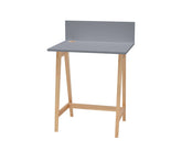LUKA Asketræ Skrivebord 65x50cm / Mørkegrå