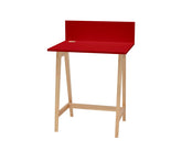 LUKA Asketræ Skrivebord 65x50cm / Rød