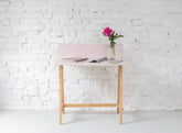 LUKA Asketræ Skrivebord 85x50cm / Pink