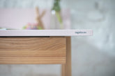 LUKA Asketræ Skrivebord 110x50cm med Skuffe / Grafit