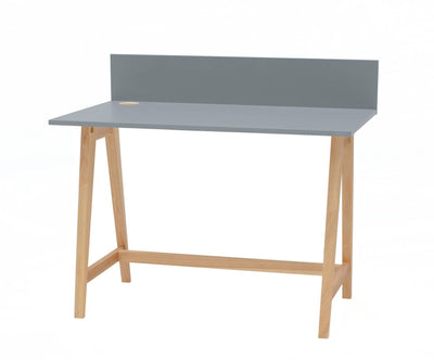 LUKA Asketræ Skrivebord 110x50cm / Mørkegrå