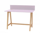 LUKA Asketræ Skrivebord 110x50cm / Pink