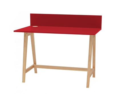 LUKA Asketræ Skrivebord 110x50cm / Rød