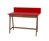 LUKA Skrivebord 110x50cm med Skuffe Eg / Rød