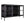 Brisbane Skænk - Vitrineskab i sort med glaslåger 40x140x85 cm